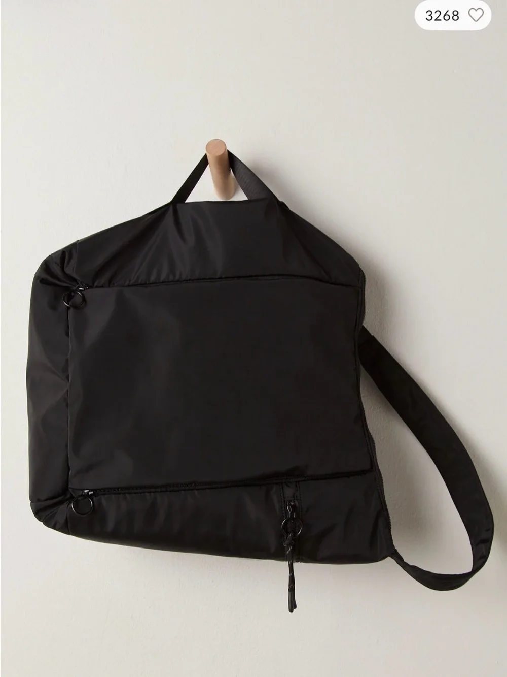 Free People No Time Zones Carryall Tote. NWT. Black